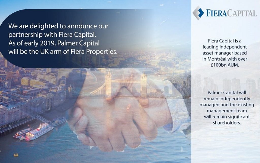 Fiera Capital acquires 80% interest in Palmer Capital as it further expands its footprint in Europe